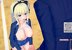 【erogē koikatsu!】kinpatsu bakunyū tsuyoki jk「yūki orikyara」no oppai momimakurih!【hentai game】