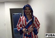 Spectacular dani masturbates her tight wet pussy with big tits and ass on display