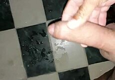 Masturbating solo with intense focus on my hard cock