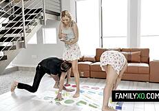 blonde teen step sister chanel greys gets fucked hard on the couch