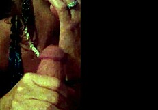 Wife eagerly sucking husband's hard cock until he explodes with cum