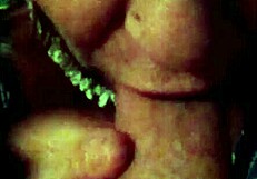 Wife eagerly sucking husband's hard cock until he explodes with cum