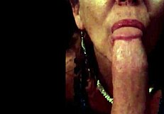 Wife eagerly sucking husband's hard cock until he explodes with cum