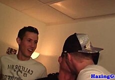 Real college twinks sucking at wild party