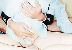 white cum drips from pussy during fingering and masturbation