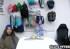 Slutlyfter Com-Shoplifter Zerella Skies Busted by Officer Billy Boston for a Wild Ride!