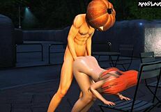 nami gets destroyed in 3d anime hentai cartoon