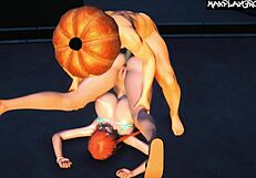 nami gets destroyed in 3d anime hentai cartoon