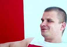 Inked Brunette Slut Sucks Cock in Quick Fuck Session