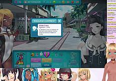 I-I messed up playing huniepop 2 with lewdneko in a double date threesome...