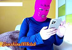 Royal blue skimaskgirl busty webcam model on cams recording show october 21st