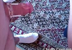 This femdom scene with toys and bondage will stop you from jerking off. Bound and teased in POV.