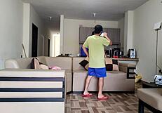 Inicio la fiesta de sexo casero con invitadas vestidas de brujas folladas por machos alfa