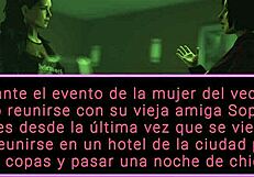 Old wife cheats with friend's monster cock in anime style 😈