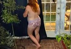 i'm hotwife steffi dancing in boots with my pussy and ass on display