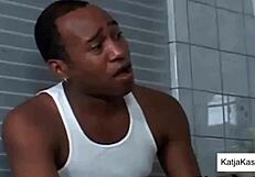 i feel so overwhelmed in this threesome with katja kassin, getting licked and fucked doggystyle by a black guy while bent over