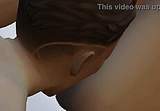 She sucks cock hard while he dives into her pussy with intense passion