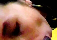 White girl swallows massive monster cock in intense blowjob