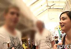 Impressive Teen Sucks Cock Hard in POV