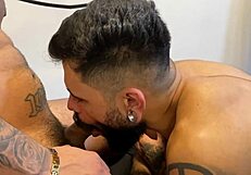 my muscular bear neighbor with big cock starts fucking me hard