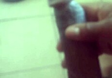 Masturbating huge black monster cock on massage table