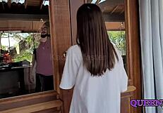 Kadall Master and Ana Rothbard riding neighbor Ruffus in cuckold