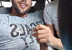 Latina Deepthroats Monster Cock in Homemade Blowjob