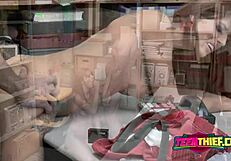 i caught scarlett mae stealing at the mall and smashed her hard