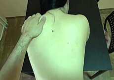 I fucked Anna on the desk for creampie and facial