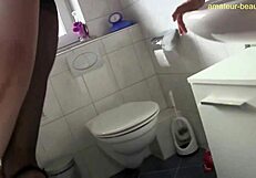 this hot wife gets screwed hard in the bathroom!
