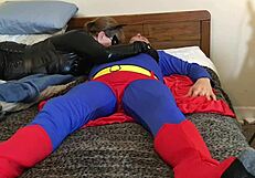 Granny in cosplay performs deepthroat blowjob on fat cock in mature oral session.