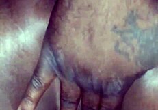 That ebony dirty slut is fingering herself so good at home.