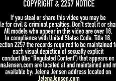 Feeling the intense pleasure as Jelena Jensen licks and fingers her busty lesbian partner