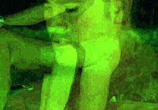 Feeling the thrill of fucking petite brunette outside by the camp fire