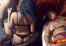 Latina Lesbian Sucks Friend Beside Girlfriend With Bold Intensity