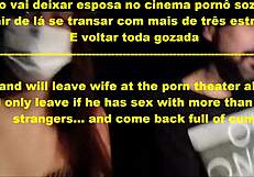 wife went to porn cinema alone and came back covered in cum from gangbang