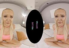 Pretty Girl with Big Tits Uses Dildo in POV Masturbation Scene