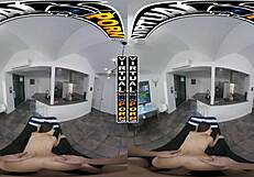 Oiled brunette massage turns steamy for Freya Von Doom in POV.