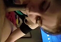 Slut Sucking Cock In Intense Blowjob Session With Deep Throating And Swallowing