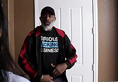 Asian Teaser in Lingerie Sucks Big Black Cock Deepthroat at Rub and Tug Appointment