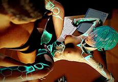 when your robot waifu follows you everywhere with sexy anime hentai