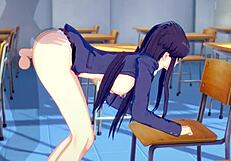 Is Komi really having sex in the college classroom