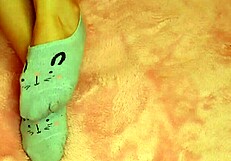 i fix my feet and give them a rich massage