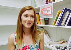 juicy ginger teen 18+ alaina dawson rides big cock in pov blowjob