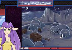 Avatar milf blowjob fun with squirting and facial!