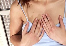 Demi A performs a fresh striptease with clothes ripped