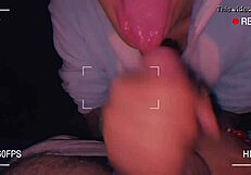 Intense blowjob from couple leads to cumshot