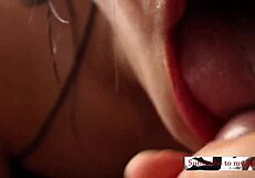 Amateur Couple’s Close-Up Blowjob Drips With Cum