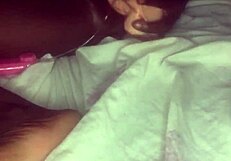 Ride that dildo in your pussy and anal till creampie, she moans during masturbation