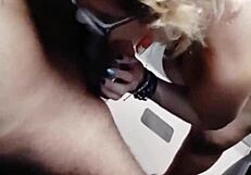 Black trans woman sucks delicious cock to creampie orgasm